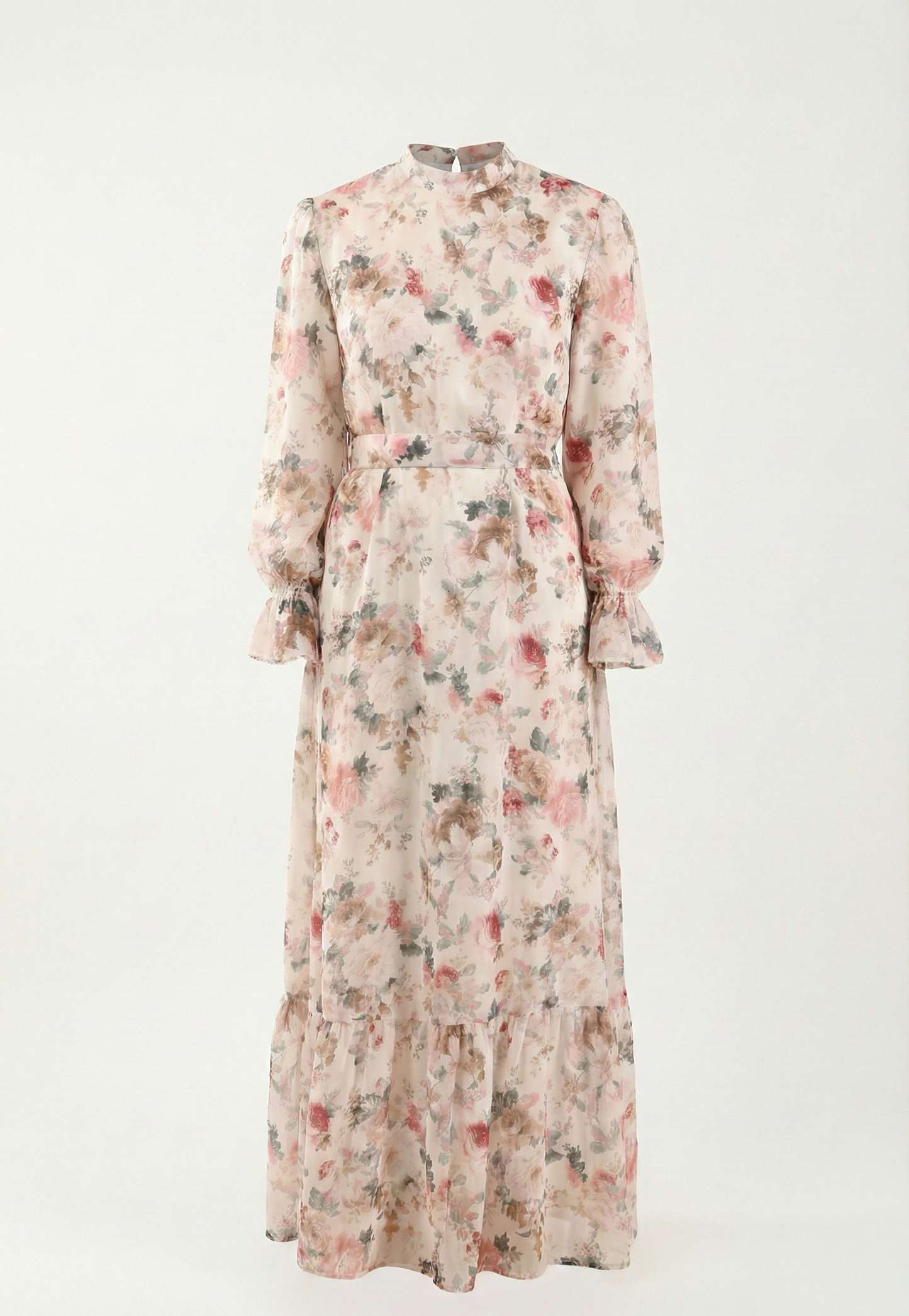 Liliy Chiffon Robe longue - Floral
