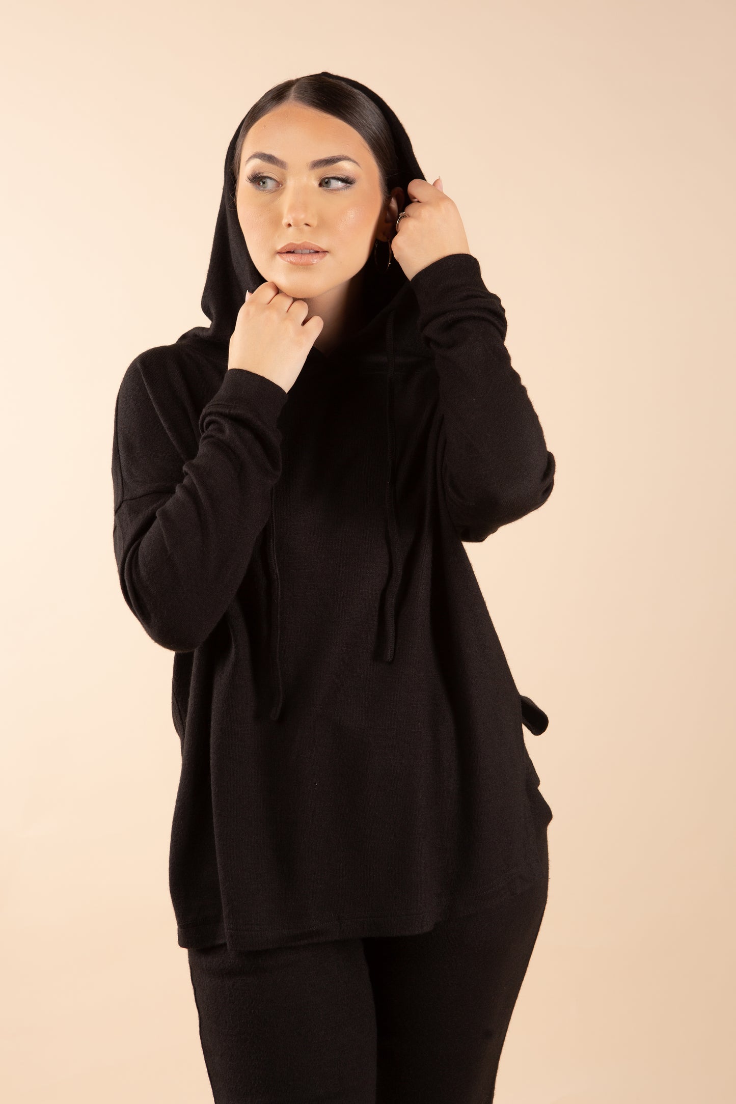 Aliana Knitted Matching set - Raven Black