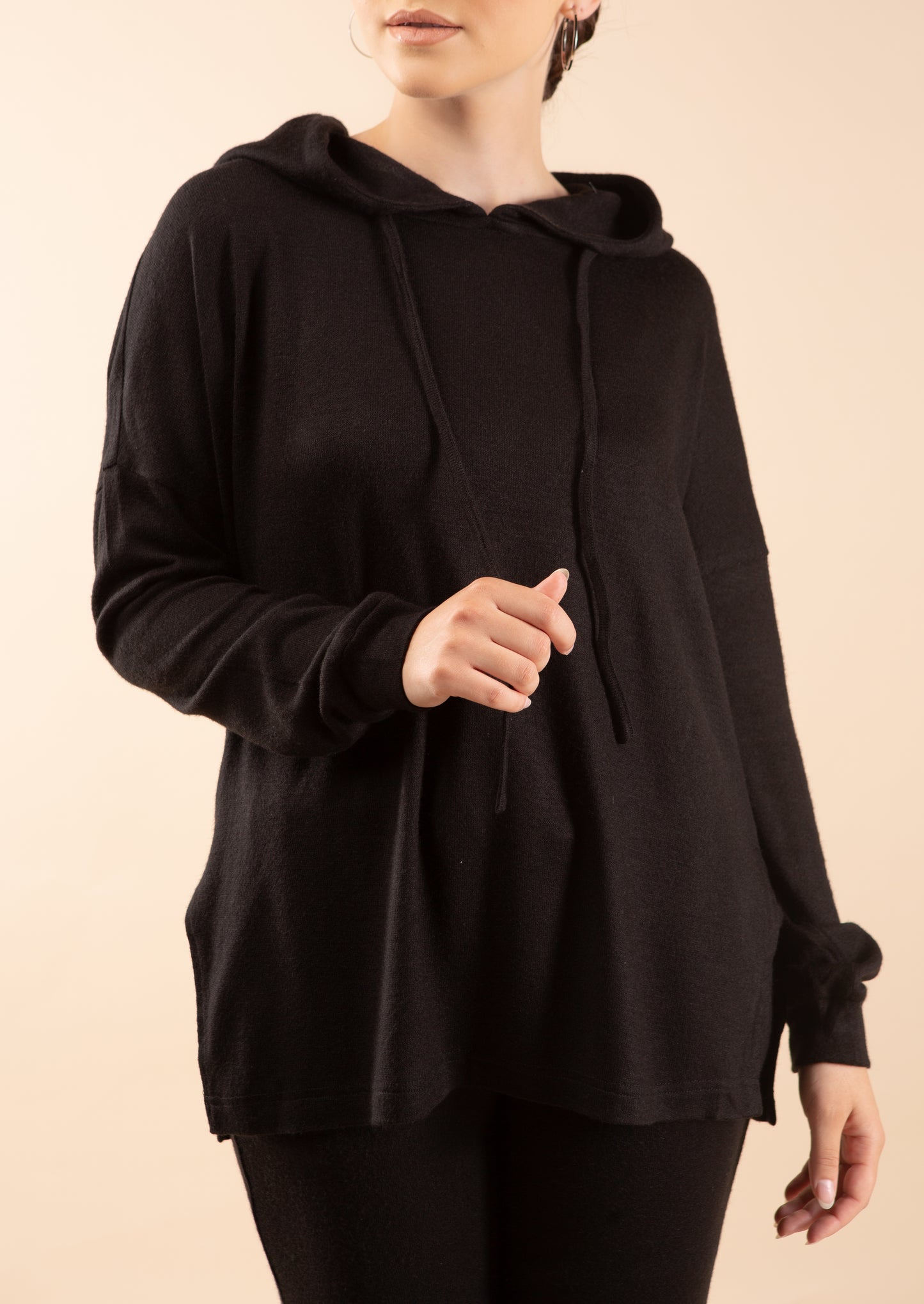 Aliana Knitted Matching set - Raven Black