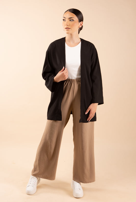 Himari Light Kimono - Night Black