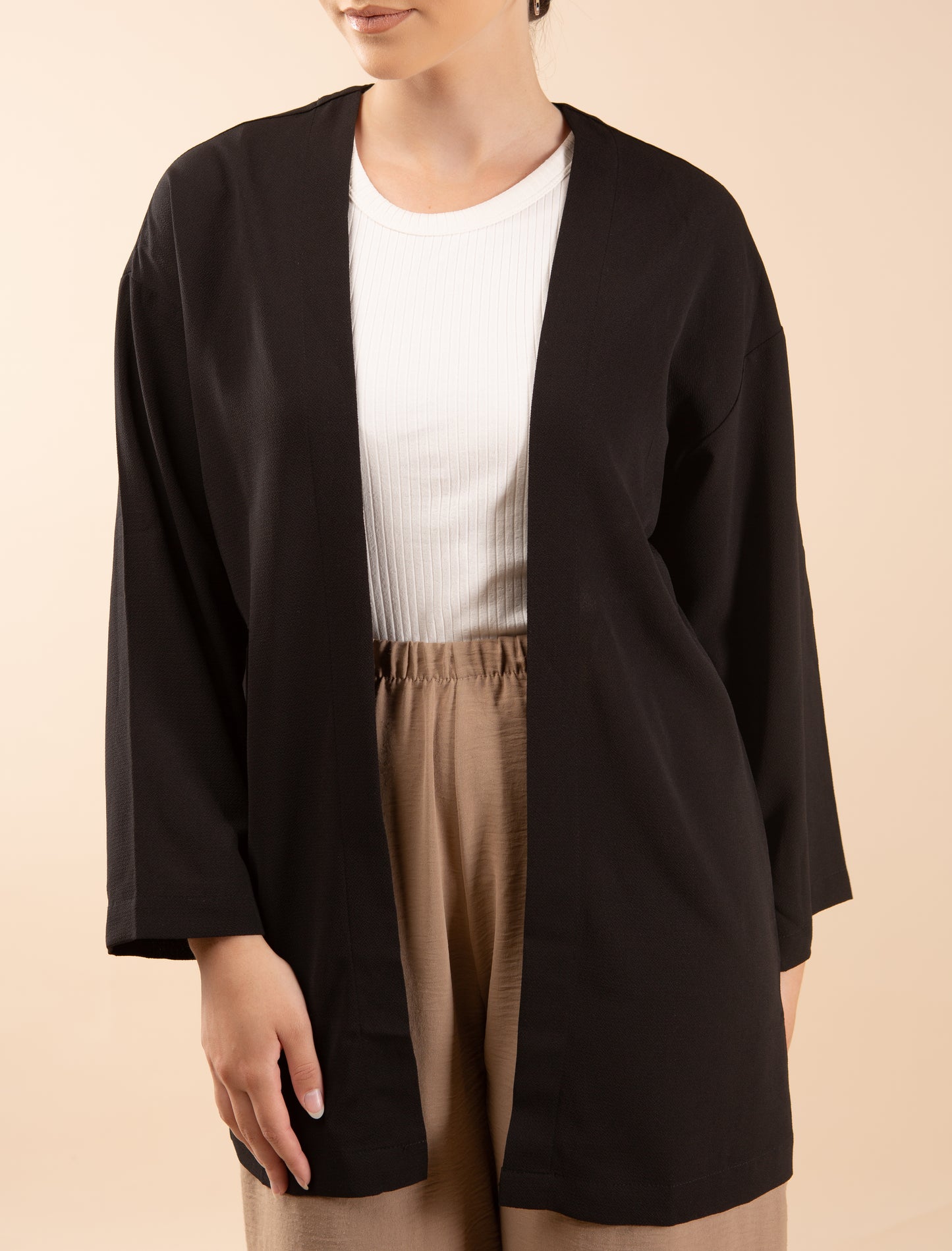 Himari Light Kimono - Night Black