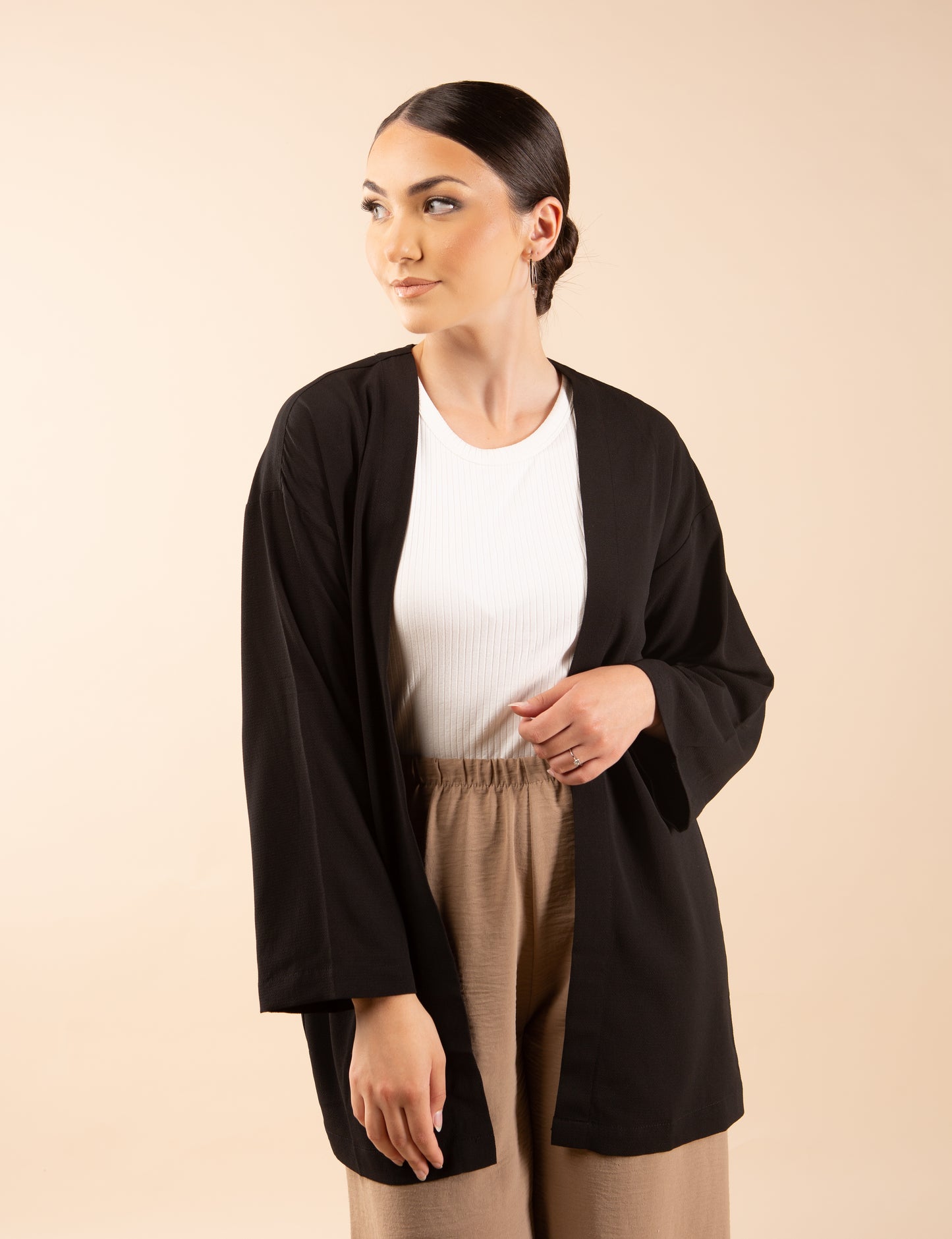 Himari Light Kimono - Night Black