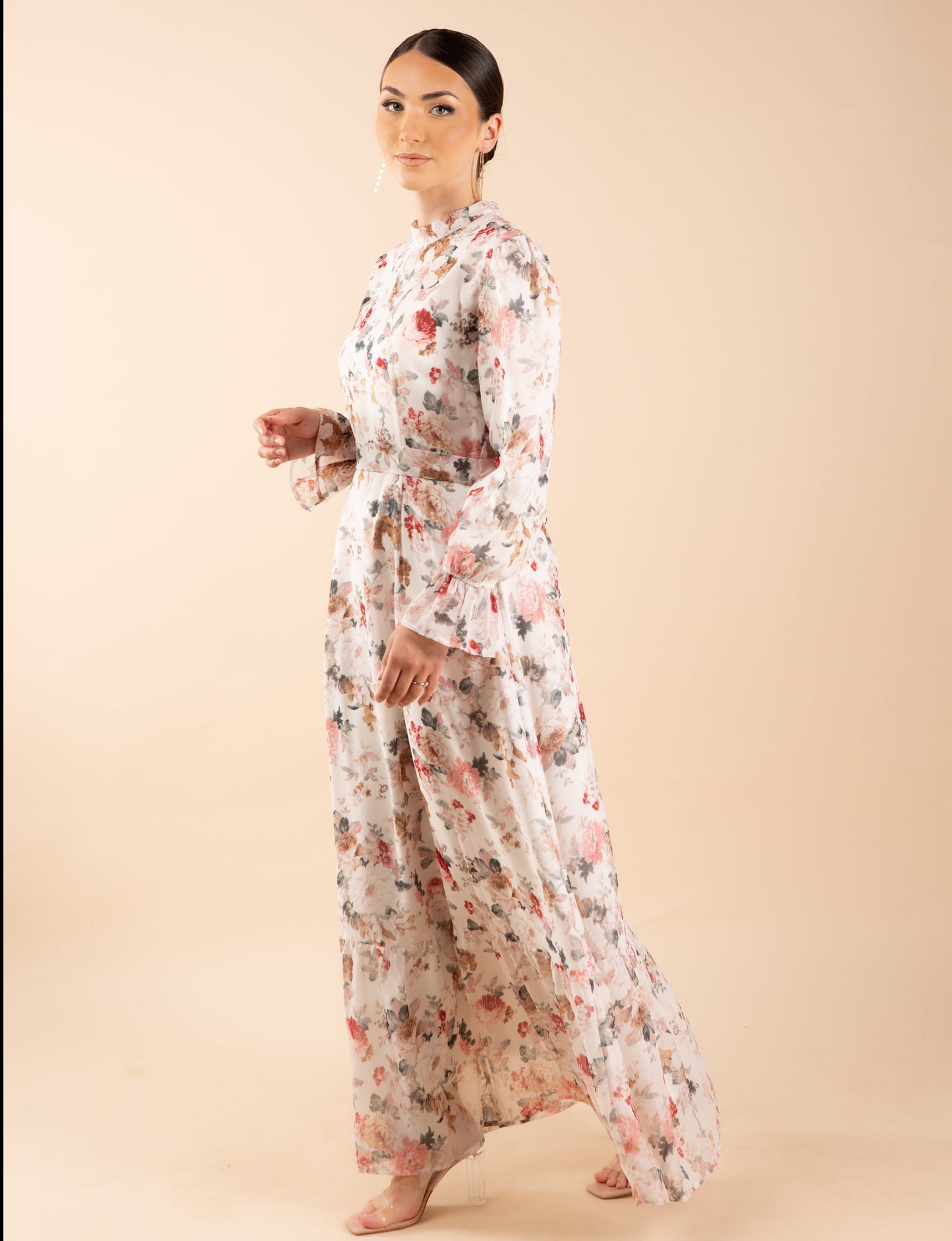 Liliy Chiffon Maxi Dress - Floral