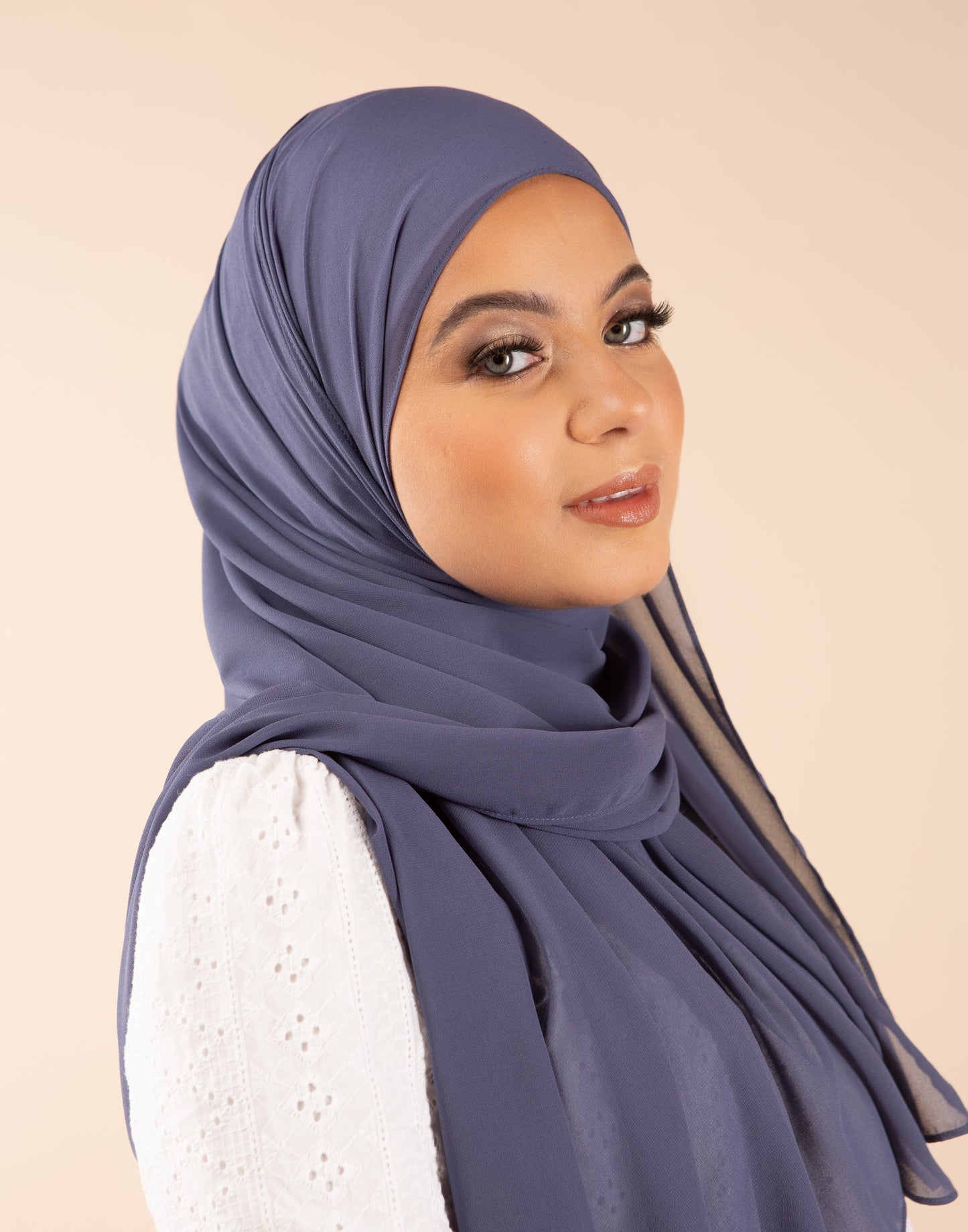Chiffon Airy Hijab - Navy blue