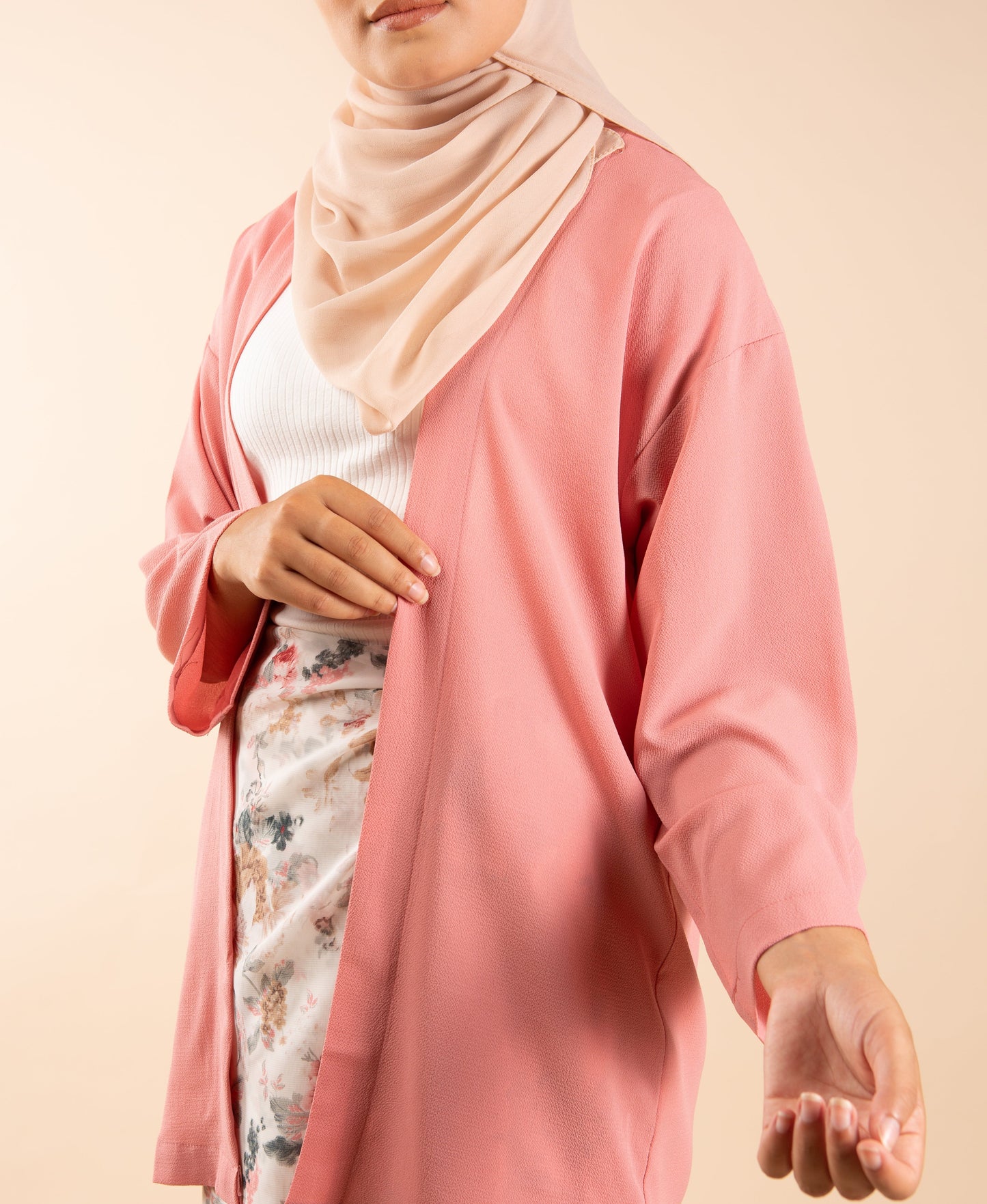 Himari Light Kimono - Blush Rose