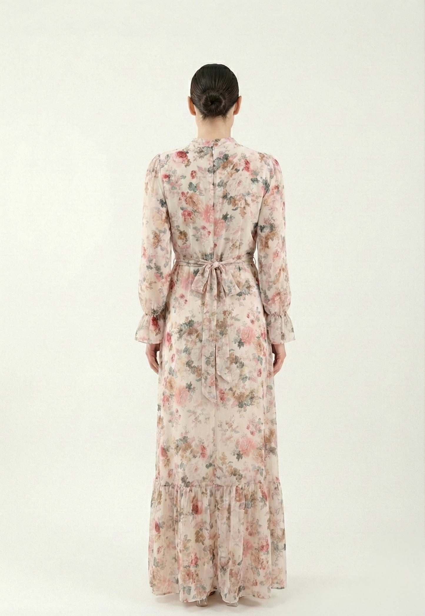  Liliy Chiffon Robe longue - Floral