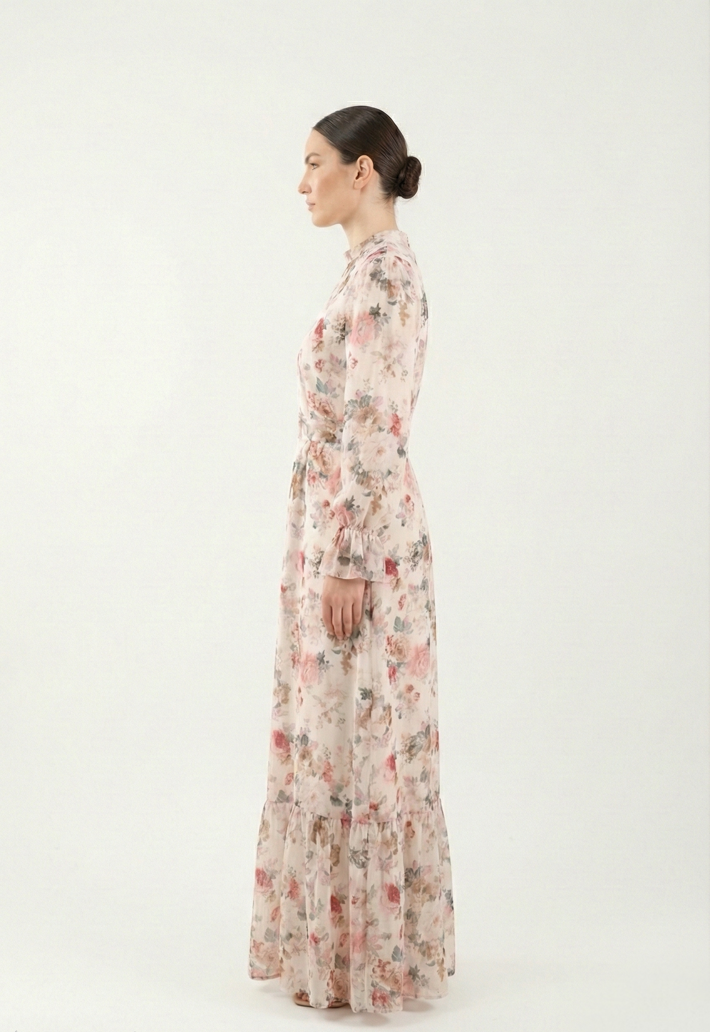  Liliy Chiffon Robe longue - Floral