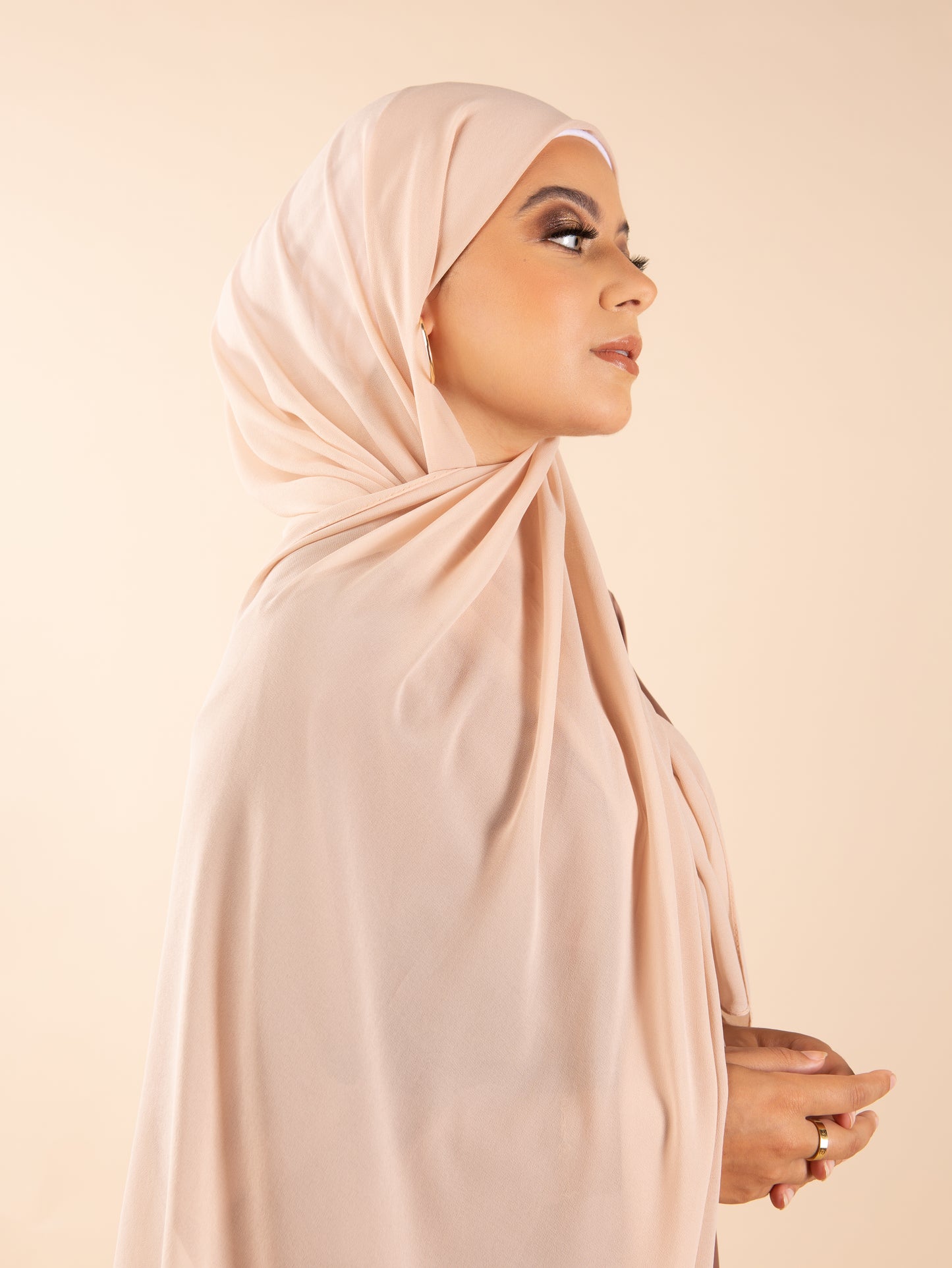 Hijab en mousseline - Vanille