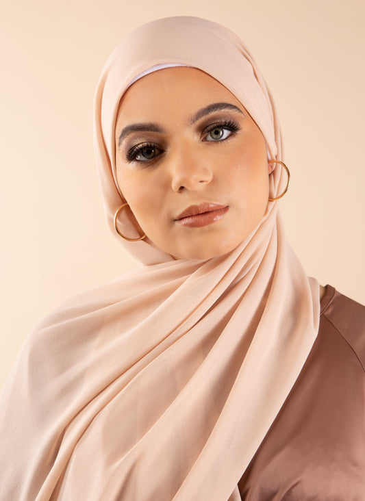 Hijab en mousseline - Vanille