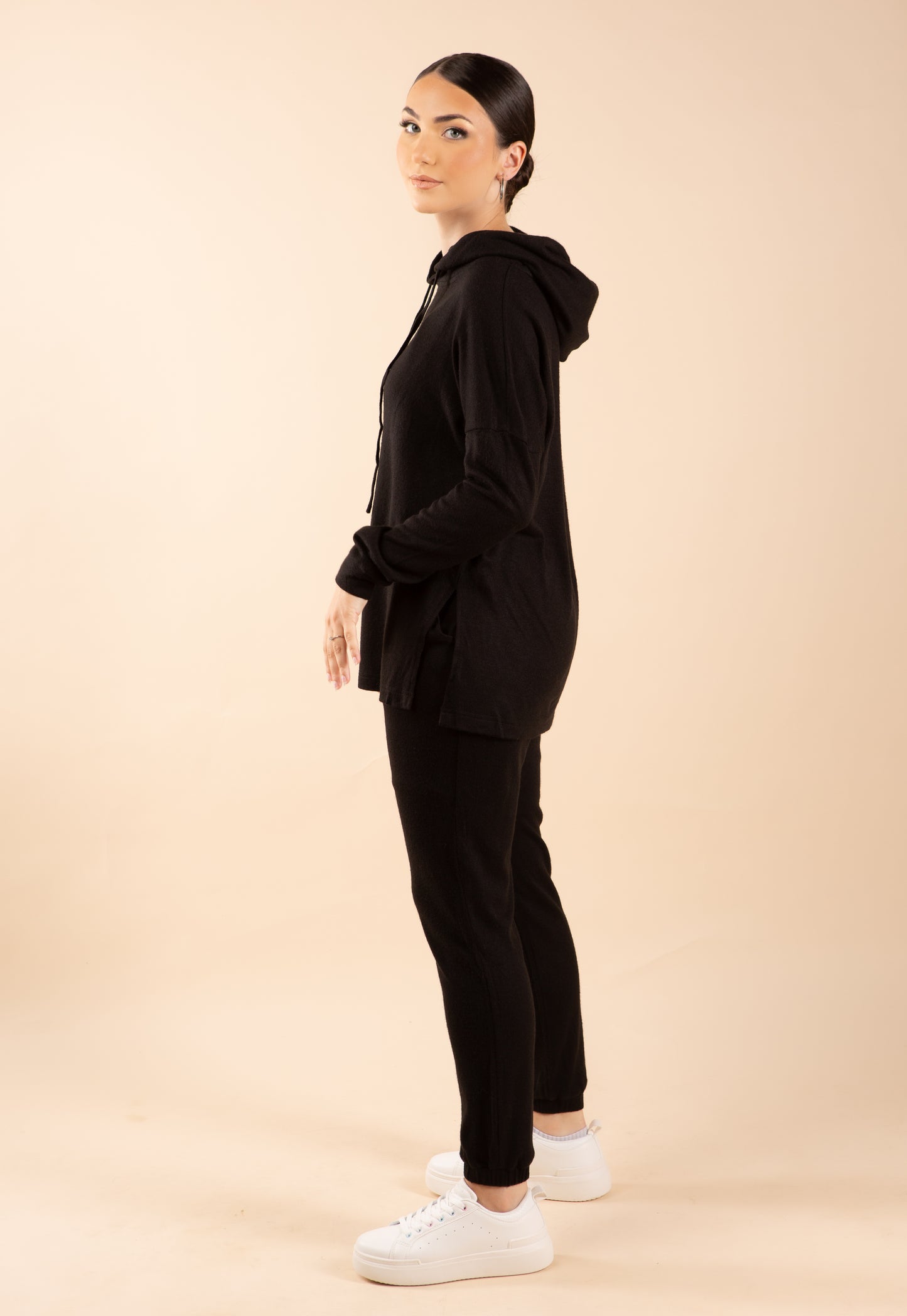 Aliana Knitted Matching set - Raven Black