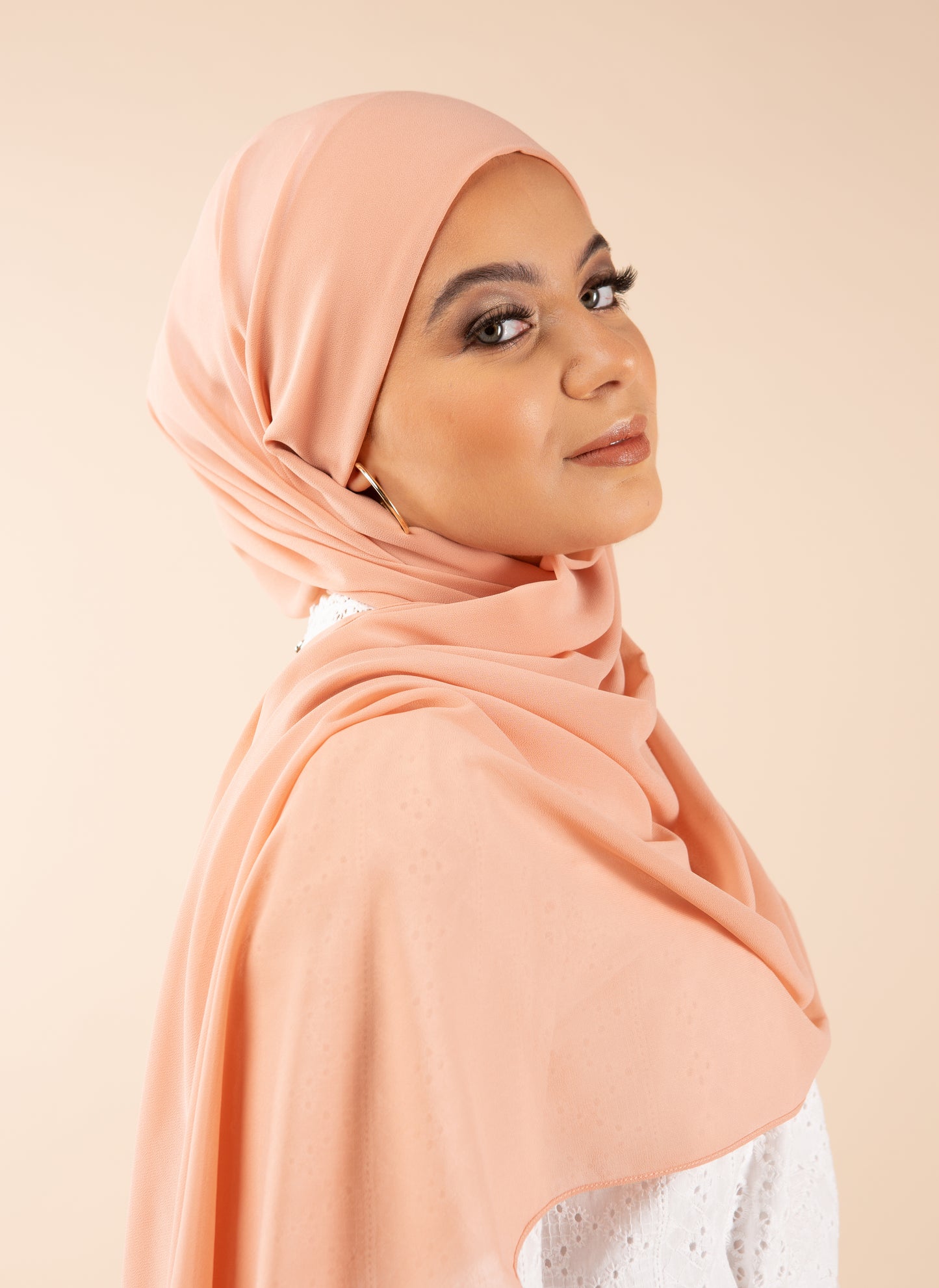 Hijab en mousseline - NY rose